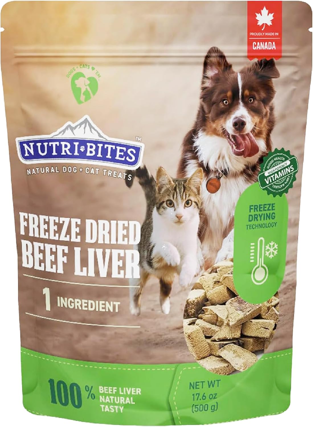 Nutri Bites Freeze Dried Beef Liver Dog & Cat Treats, Single Ingredient https://link.amazon/A01OY1HcE